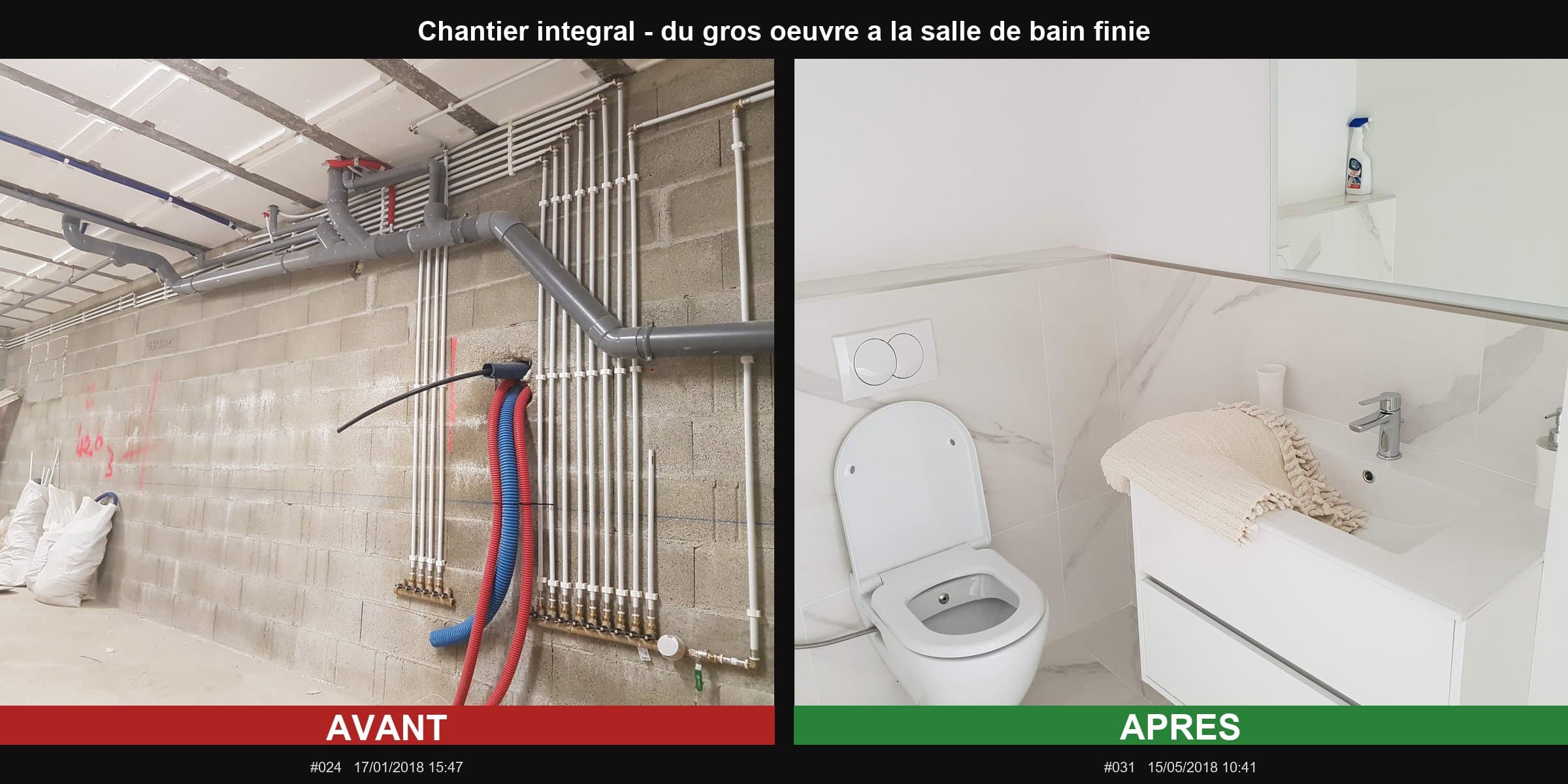 Chantier intégral — du gros œuvre à la salle de bain